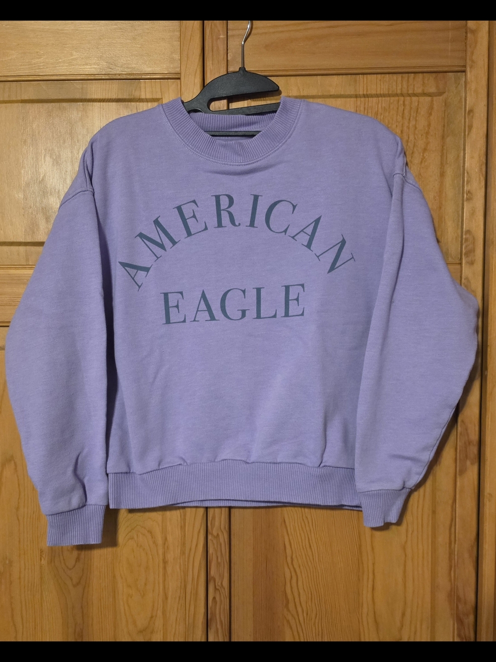 American Eagle Outfitters Lavender Logo Crewneck Sweatshirt